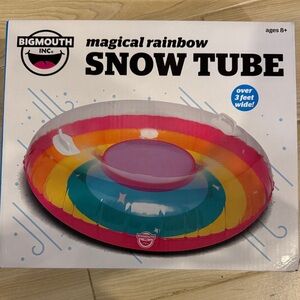 Large 48" Inflatable Snow Tube for Kids and Adults
